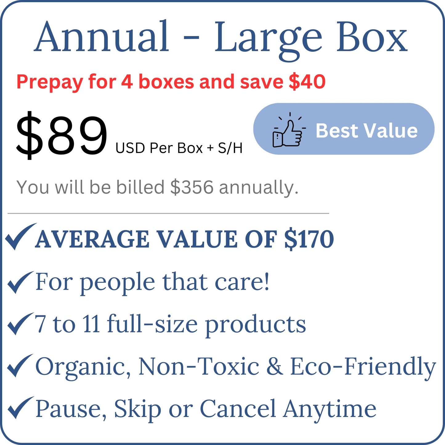 Annual Membership - Large Boxes