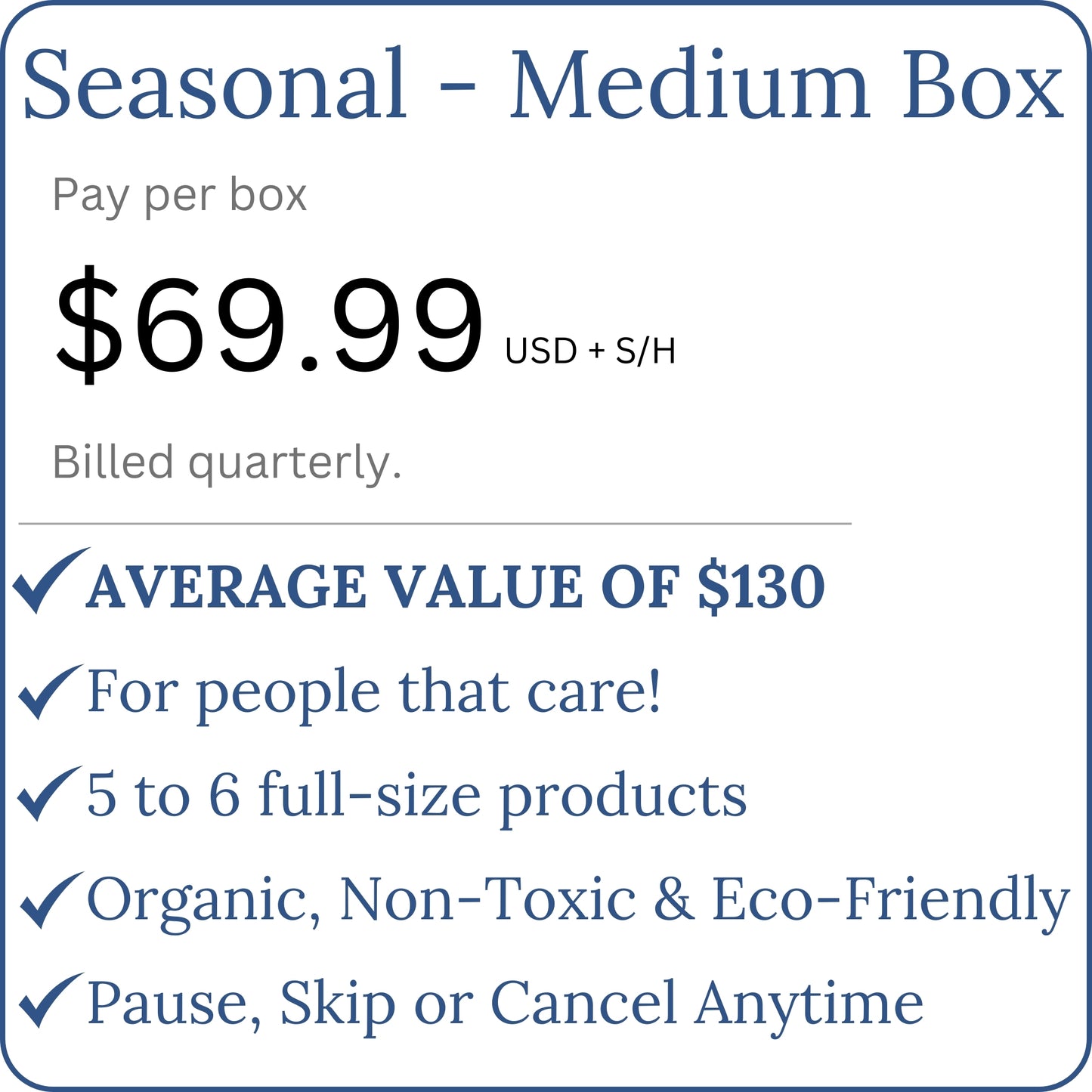 Seasonal Membership - Medium Box